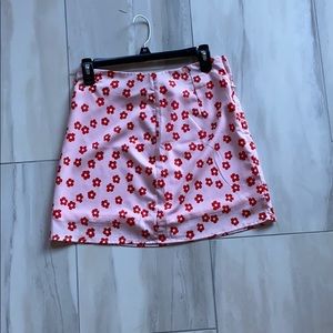 SHIEN trendy pink floral mini skirt princess Polly